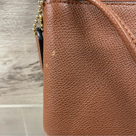 Coach Women's Wristlet Wallet in Crossgrain Leather - Saddle - Picture 11 of 11